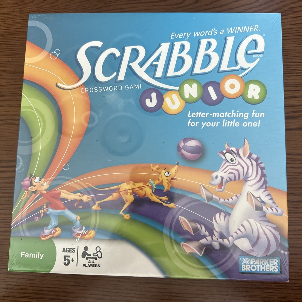 Scrabble Junior Board Game Complete Kids Ages 5+ Family Educational Word Game